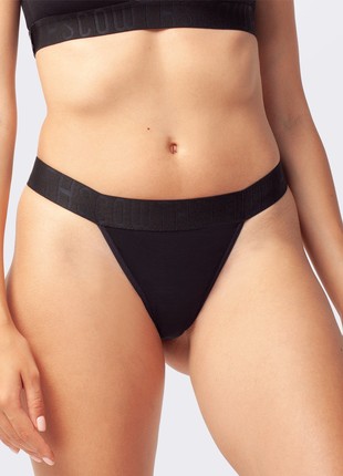 ANTHRACITE bamboo women's thong