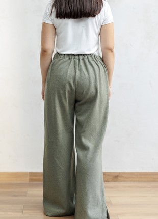 Denton wool pants olive2 photo