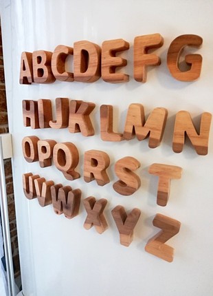 Wooden Letters Montessori Magnets