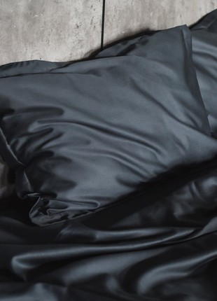 Satin pillowcases with sides BLACK STONE 50X70 (20"x28") 2pcs3 photo