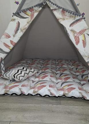 Great wigwam children's with feathers versatile, full set, 150x150x200cm, gray, star stars as a gift2 photo