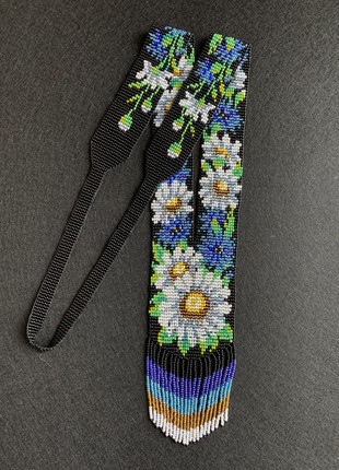 Ukrainian necklace, handmade necklace, necklace with plant ornament