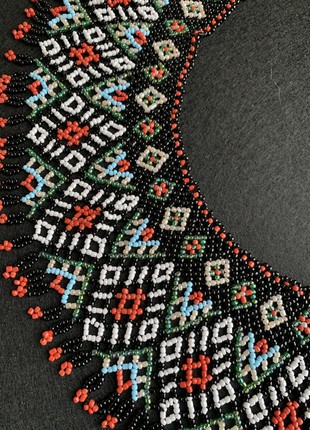 Peasant Ukrainian jewelry, folk necklace made of handmade beads, ethnic folk jewelry4 photo