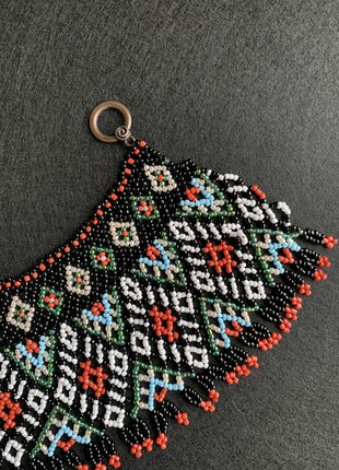 Peasant Ukrainian jewelry, folk necklace made of handmade beads, ethnic folk jewelry9 photo