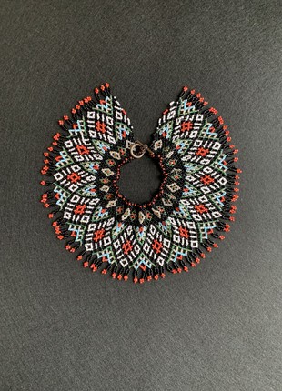 Peasant Ukrainian jewelry, folk necklace made of handmade beads, ethnic folk jewelry7 photo