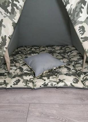 Wigwam baby "camouflage" for a boy, full kit, 110x110x180cm, khaki, suspension month as a gift3 photo