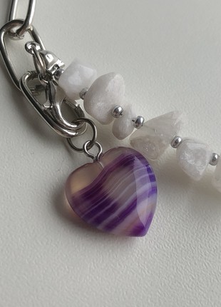 AGATE HEART NECKLACE
