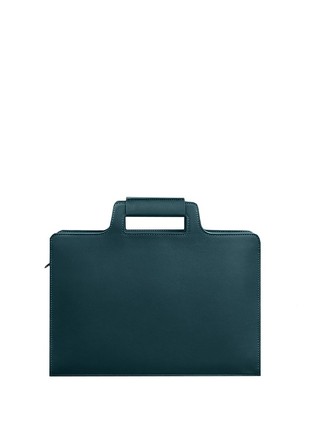 Leather Laptop bag green BN-BAG-36-malachite6 photo