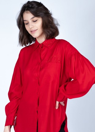 Woman's blouse red 168-21/004 photo