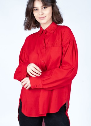 Woman's blouse red 168-21/005 photo