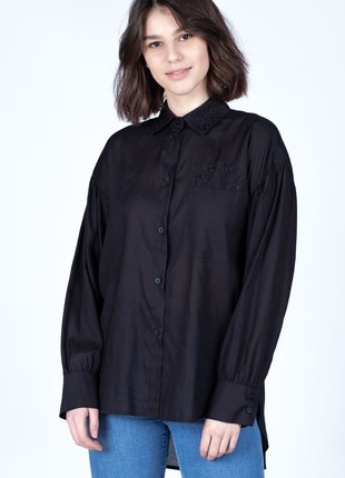 Woman's blouse black 168-21/002 photo