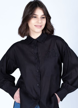 Woman's blouse black 168-21/003 photo