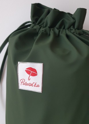 Khaki Green Men's raincoat, waterproof and windproof jacket for men7 photo