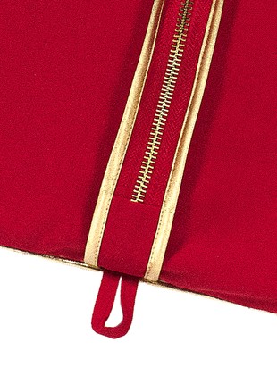Hanging Garment Bag Red with gold Suit Bag Travel Bag Business suit4 photo