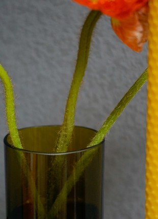 set of a vase, a candle holder and beeswax candles3 photo