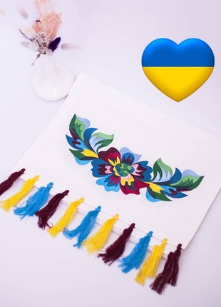 Samchykivka Linen Easter Table Runner - Ukrainian Easter Decoration1 photo
