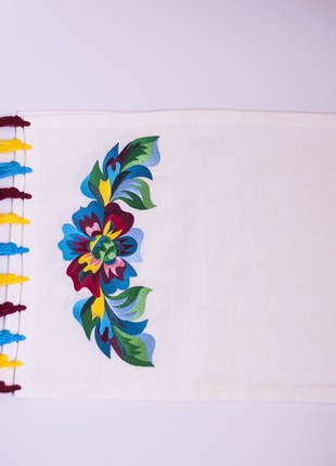 Samchykivka Linen Easter Table Runner - Ukrainian Easter Decoration5 photo