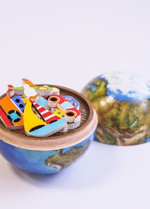 Layers of the Earth, Globe - Montessori toys set, Earth Learning Gift3 photo