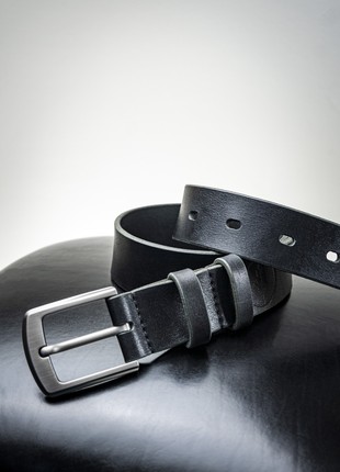 Black Leather Belt for Man1 photo