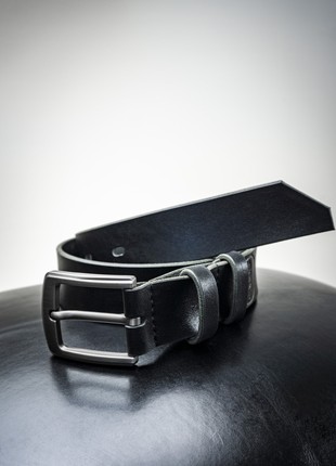 Black Leather Belt for Man2 photo