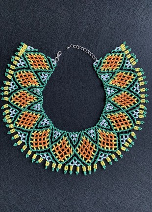 Gerdan, national Ukrainian decoration, folk necklace made of handmade beads6 photo