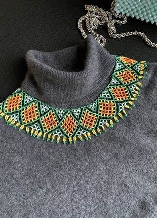 Gerdan, national Ukrainian decoration, folk necklace made of handmade beads1 photo