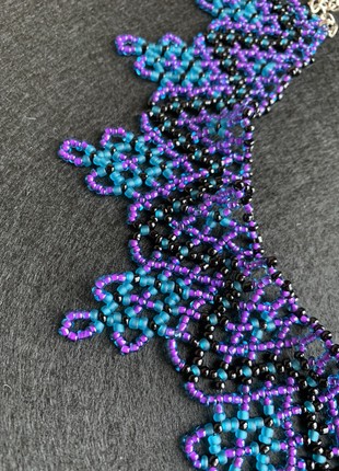 Necklace made of handmade beads,2 photo