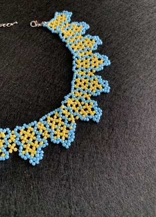 Necklace made of handmade beads2 photo