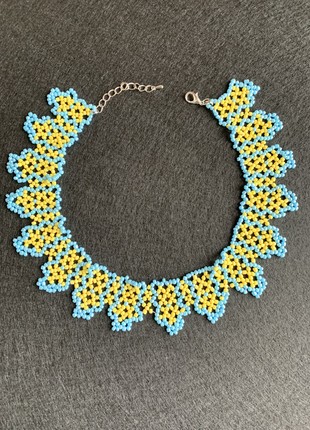 Necklace made of handmade beads4 photo