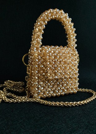 Crystal Bead Bag shoulders Handmade2 photo