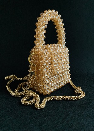 Crystal Bead Bag shoulders Handmade3 photo