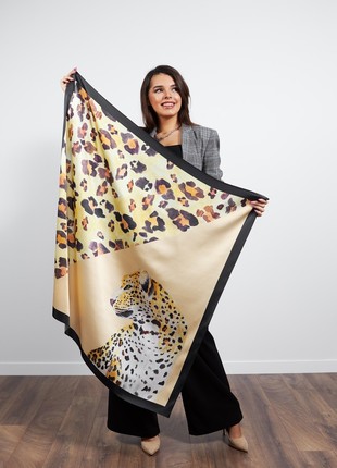 Designer Silk Scarf "Leopard"