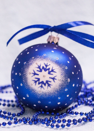 Personalized Blue Gift Ornament, Custom Portrait From Photo – One person6 photo