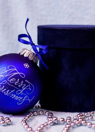 Personalized Blue Gift Ornament, Custom Portrait From Photo – One person7 photo