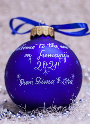 Personalized Blue Gift Ornament, Custom Portrait From Photo – One person9 photo