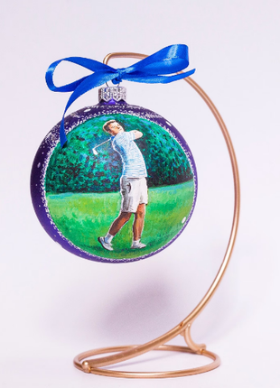 Personalized Blue Gift Ornament, Custom Picture From Photo – One person7 photo