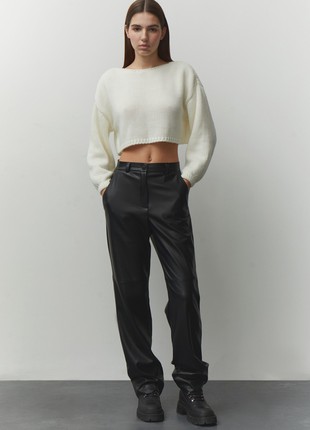 FAUX LEATHER TROUSERS1 photo