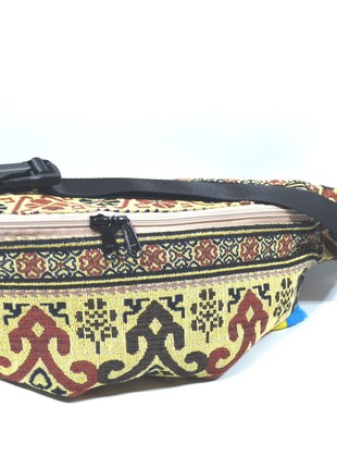 Women's textile bag on the belt and over the shoulder "KRASOLYA" handmade in ethnic style.6 photo