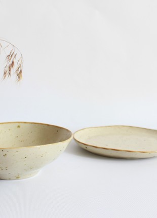 ceramic dinnerware set, ukraine pottery plates, handmade pasta bowls4 photo