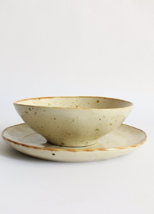 ceramic dinnerware set, ukraine pottery plates, handmade pasta bowls8 photo