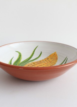 ceramic salad or fruit bowl, Ukraine pottery3 photo