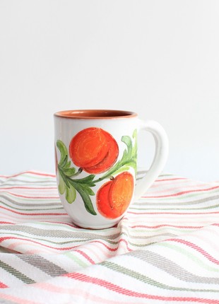 Ceramic mug handmade for tea or coffe