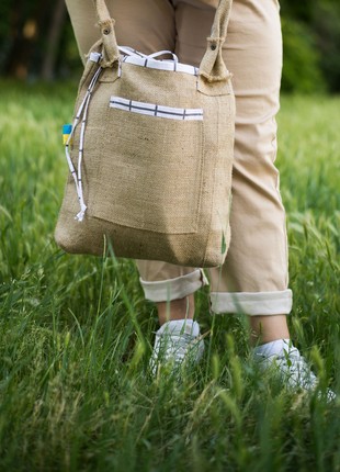 Women's Bag made of Natural Textiles "SNIPOK" handmade.3 photo