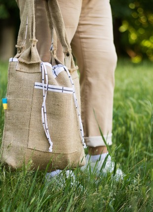 Women's Bag made of Natural Textiles "SNIPOK" handmade.
