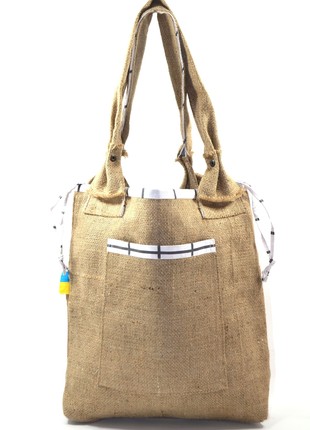 Women's Bag made of Natural Textiles "SNIPOK" handmade.5 photo