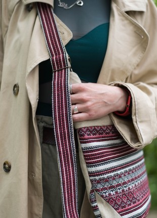 Handmade textile shoulder bag "RUTA".5 photo