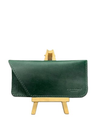 Leather Eyeglass Case green Crazy Horse BN-GC-23-iz