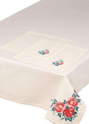 Embroidered napkin "Blooming Garden" 0.40*0.40m 273-21/003 photo