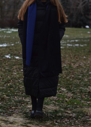 REVERSIBLE SCARF | blue-black scarf5 photo