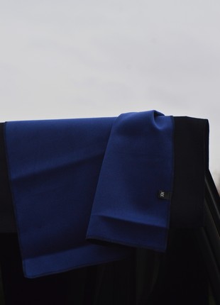 REVERSIBLE SCARF | blue-black scarf2 photo